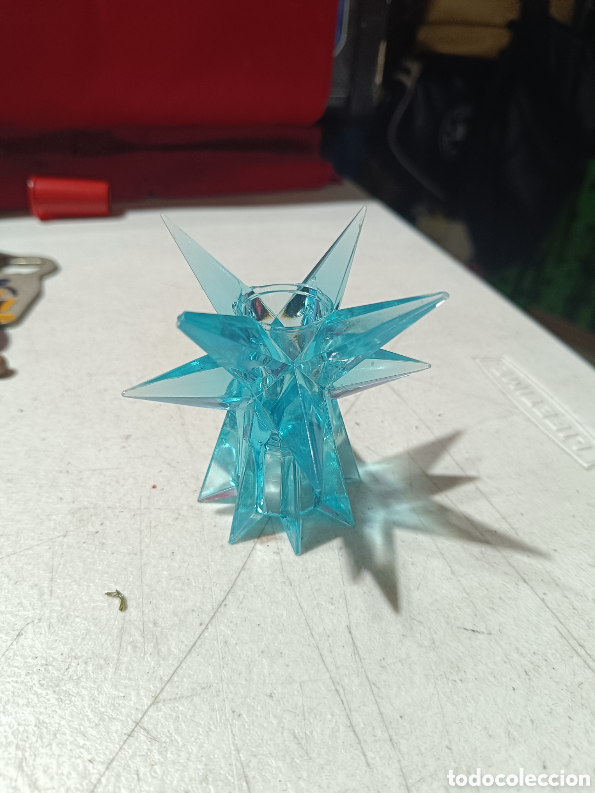 Vintage: Porta velas o candelero vintage forma estrella en PVC duro