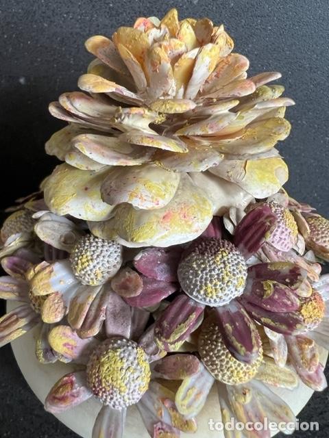 Vintage: 2 Adornos de flores en base de m&aacute;rmol - Foto 2