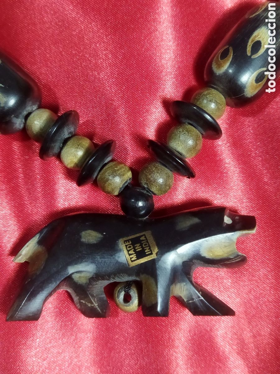 Vintage: Collar de madera indu - Foto 3