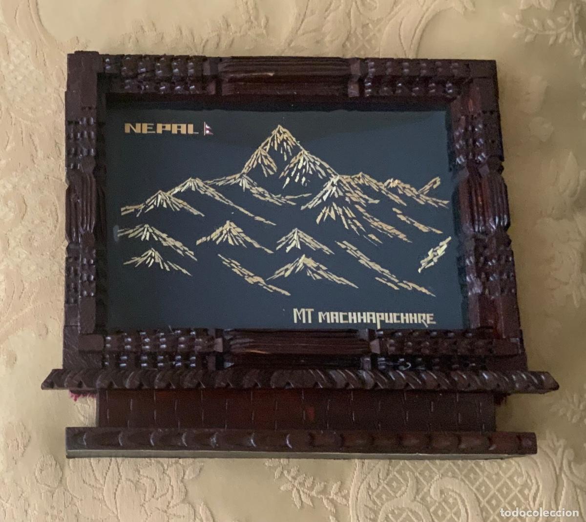 Vintage: NEPAL, CUADRO MONTE МТ МНЕННАРЦЕННКЕ, ARTESANO