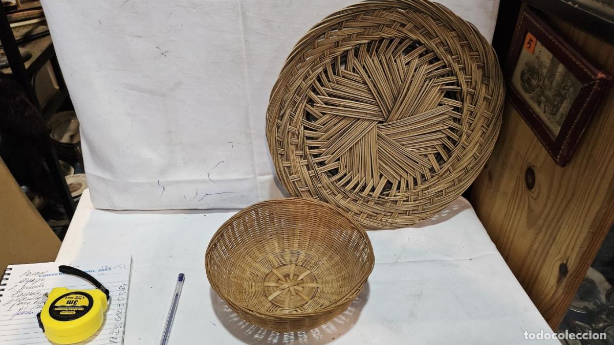 Vintage: 2 paneras de mimbre antesanla - Foto 1