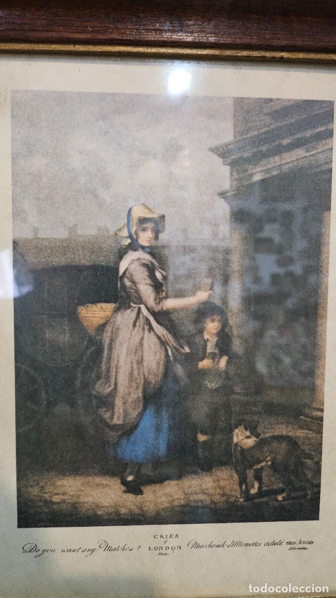 Vintage: lamina antigua con marco - Foto 4