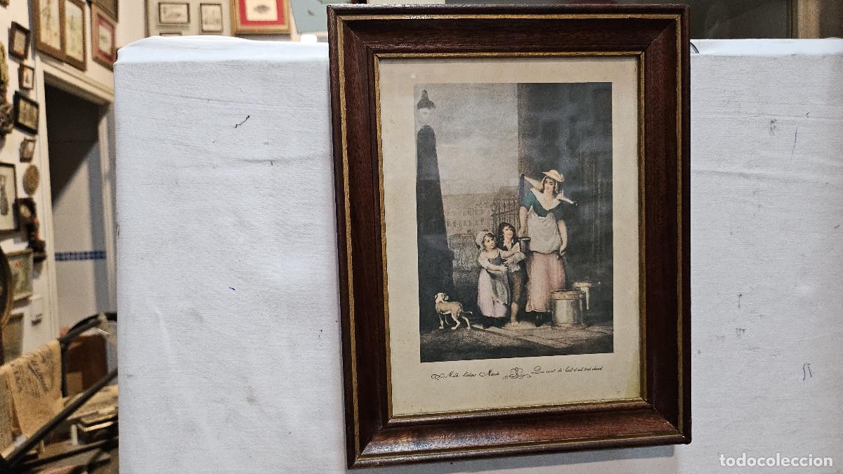 Vintage: lamina antigua con marco - Foto 1