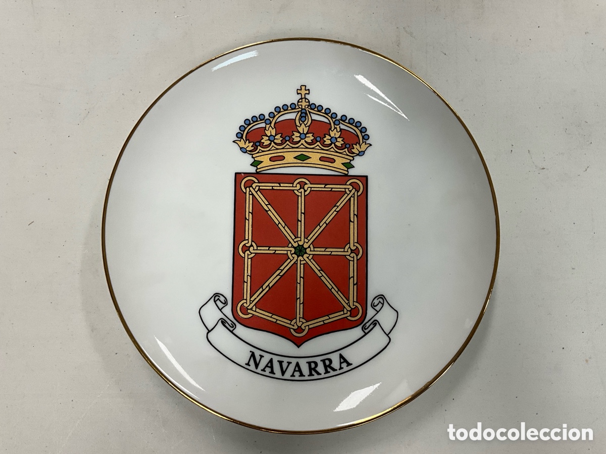 Vintage: Plato escudo de Navarra - Foto 1