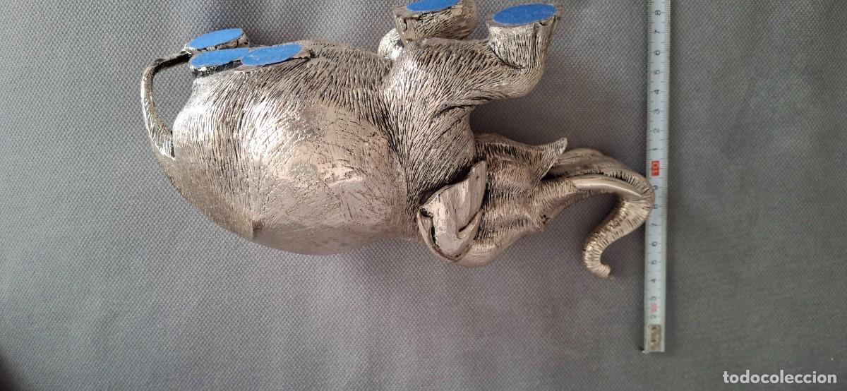 Vintage: Elefante resina plateado - Foto 6