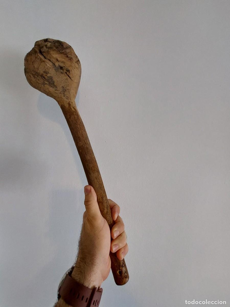 Vintage: MAZO DE MADERA HECHO A MANO ARTESANO (TF)