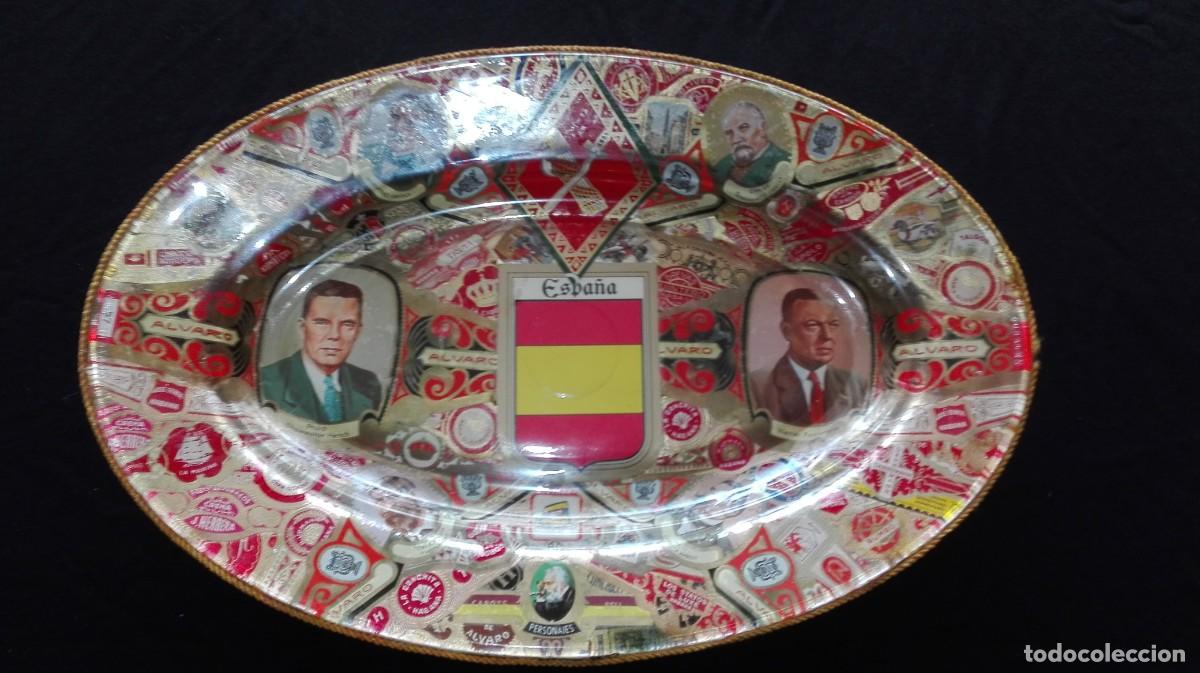Vintage: BANDEJA DE CRISTAL PERSONALIZADA CON VITOLAS - Foto 1