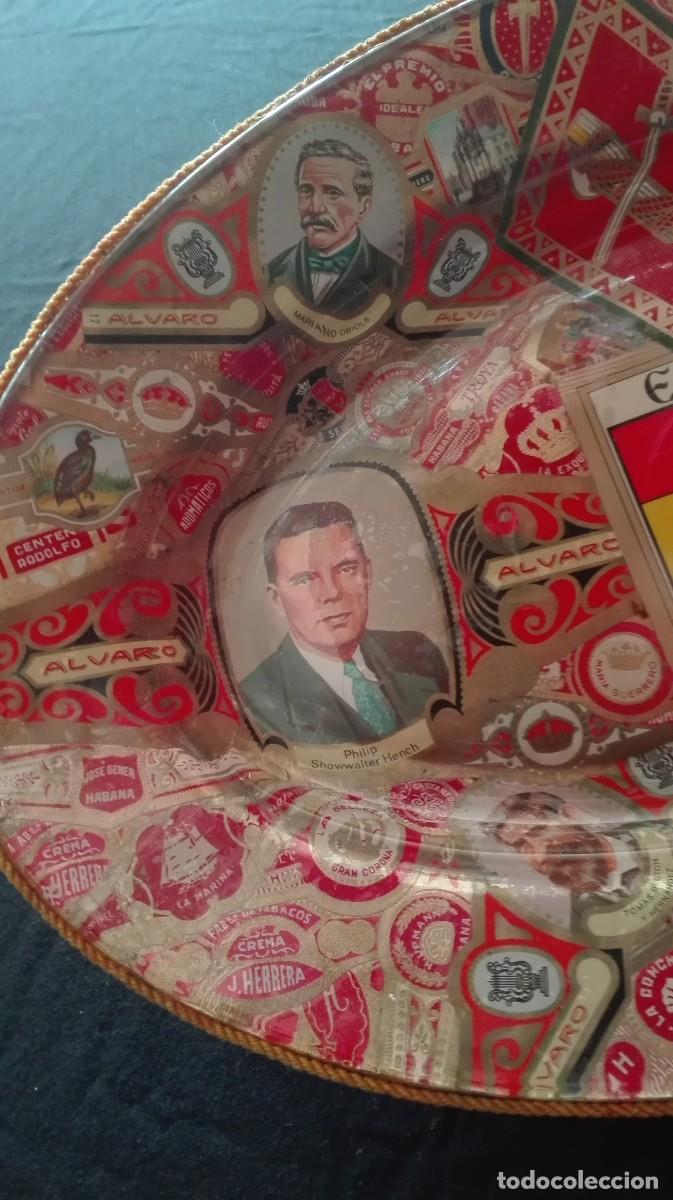 Vintage: BANDEJA DE CRISTAL PERSONALIZADA CON VITOLAS - Foto 3