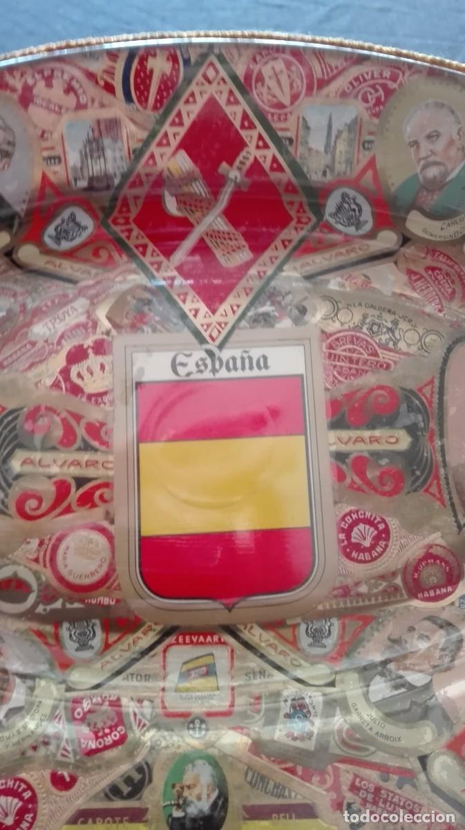 Vintage: BANDEJA DE CRISTAL PERSONALIZADA CON VITOLAS - Foto 4