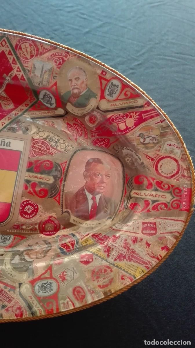 Vintage: BANDEJA DE CRISTAL PERSONALIZADA CON VITOLAS - Foto 5