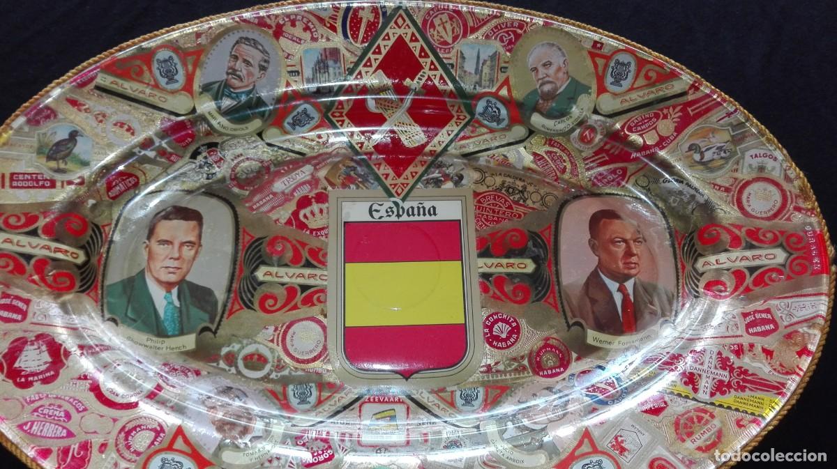 Vintage: BANDEJA DE CRISTAL PERSONALIZADA CON VITOLAS - Foto 7
