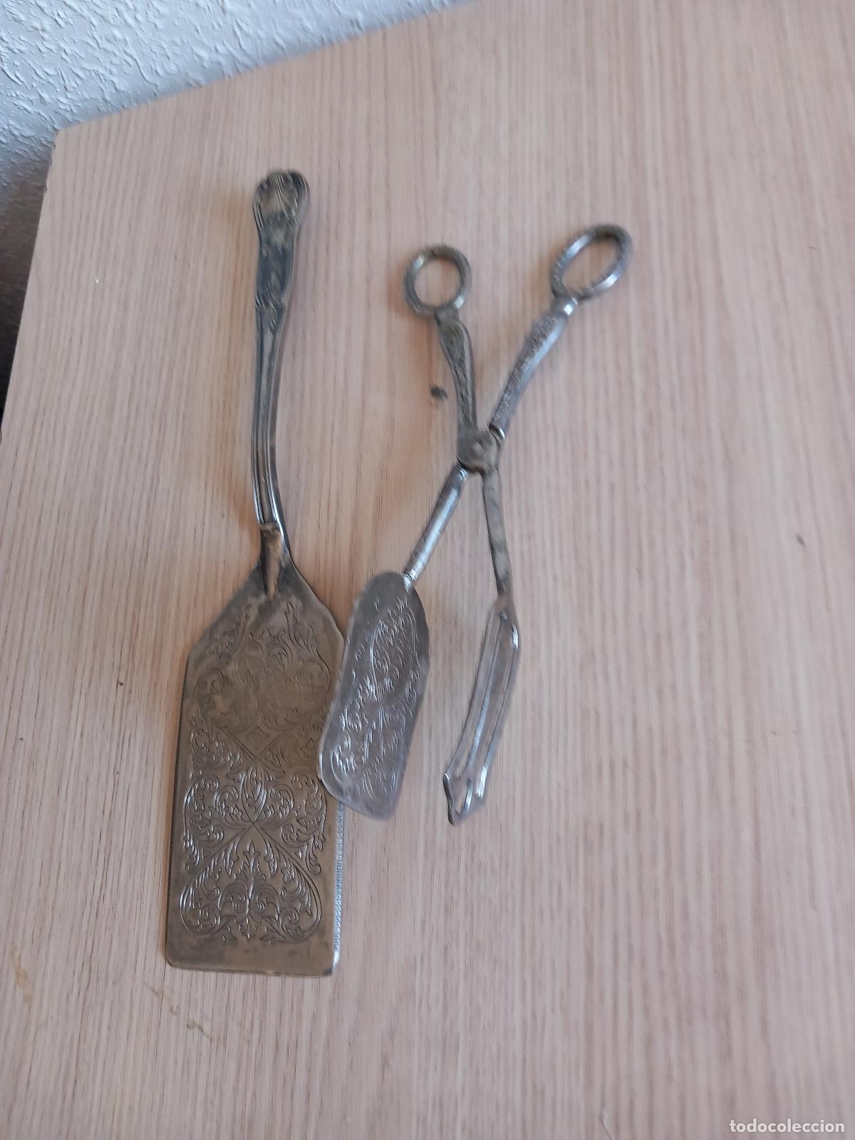 Vintage: PALAS DE METAL BIEN TALLADAS - Foto 2