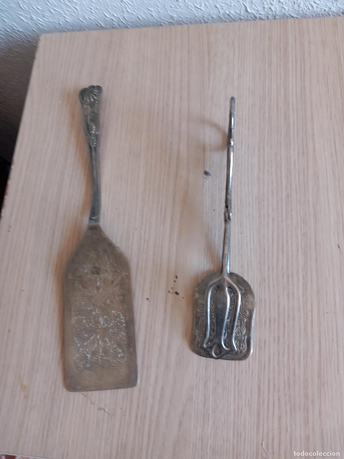 Vintage: PALAS DE METAL BIEN TALLADAS - Foto 3