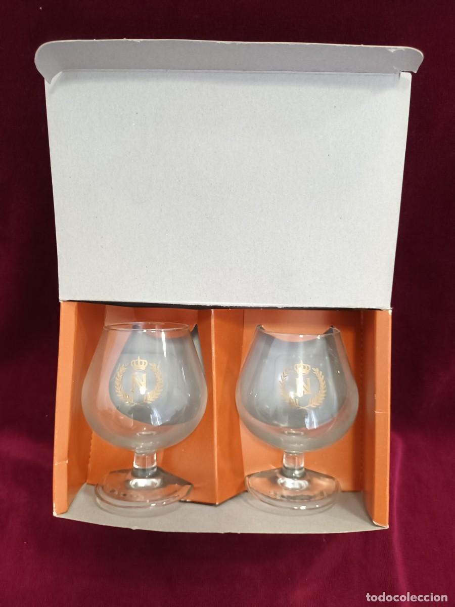 Vintage: CAJA ORIGINAL CON DOS COPAS DE COGNAC - NAPOLEON - - Foto 1