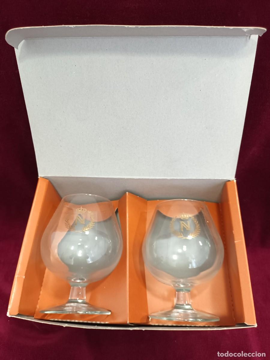 Vintage: CAJA ORIGINAL CON DOS COPAS DE COGNAC - NAPOLEON - - Foto 4