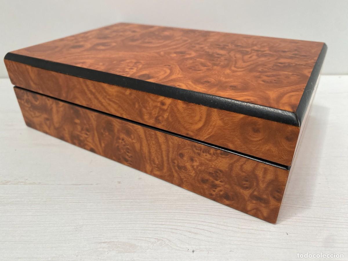 Vintage: CAJA MADERA HUMIFIDIFICADOR HIGROMETRO