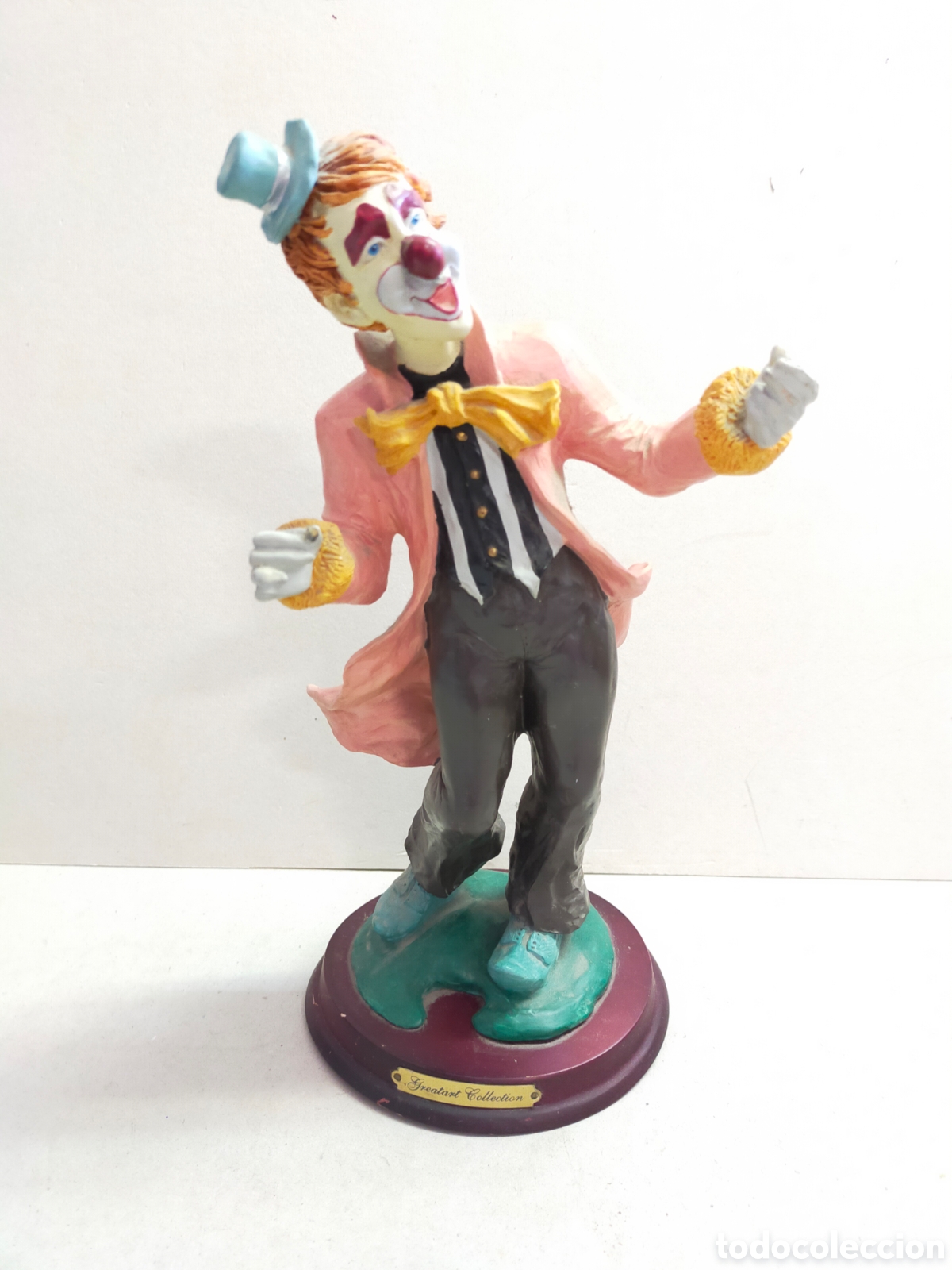 Vintage: FIGURA DE PAYASO DE RESINA. GREATART COLLECTION. 30 CM.