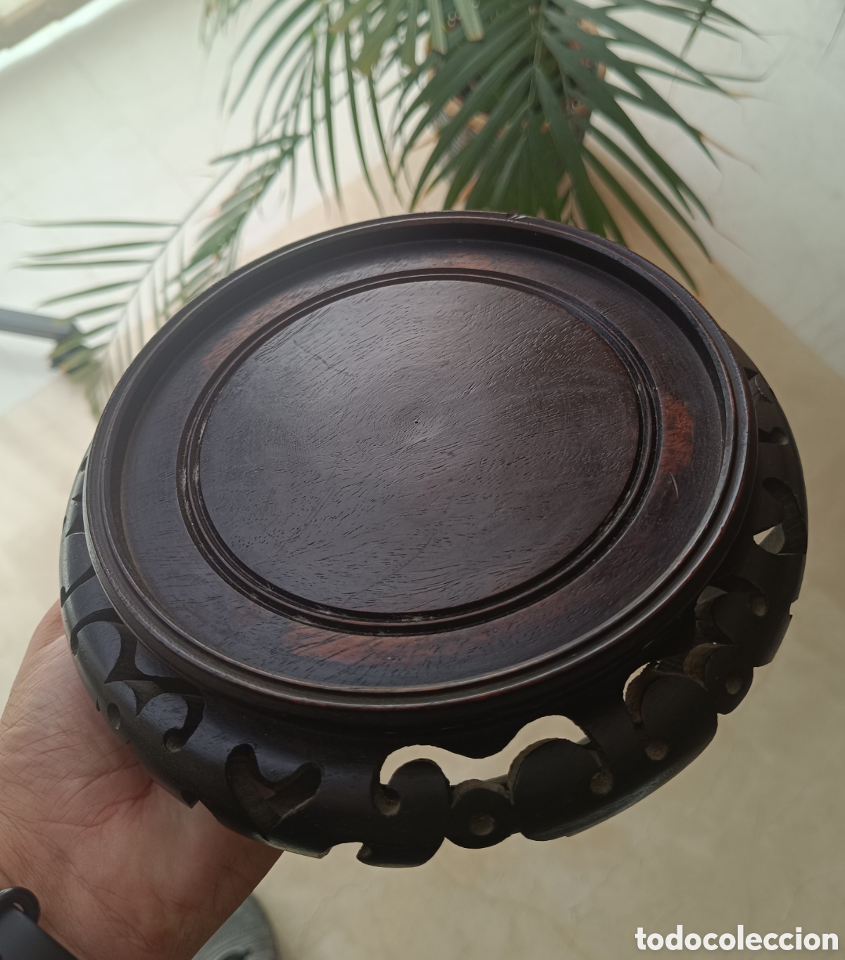 Vintage: Gran stand expositor madera Jarrones, figuras