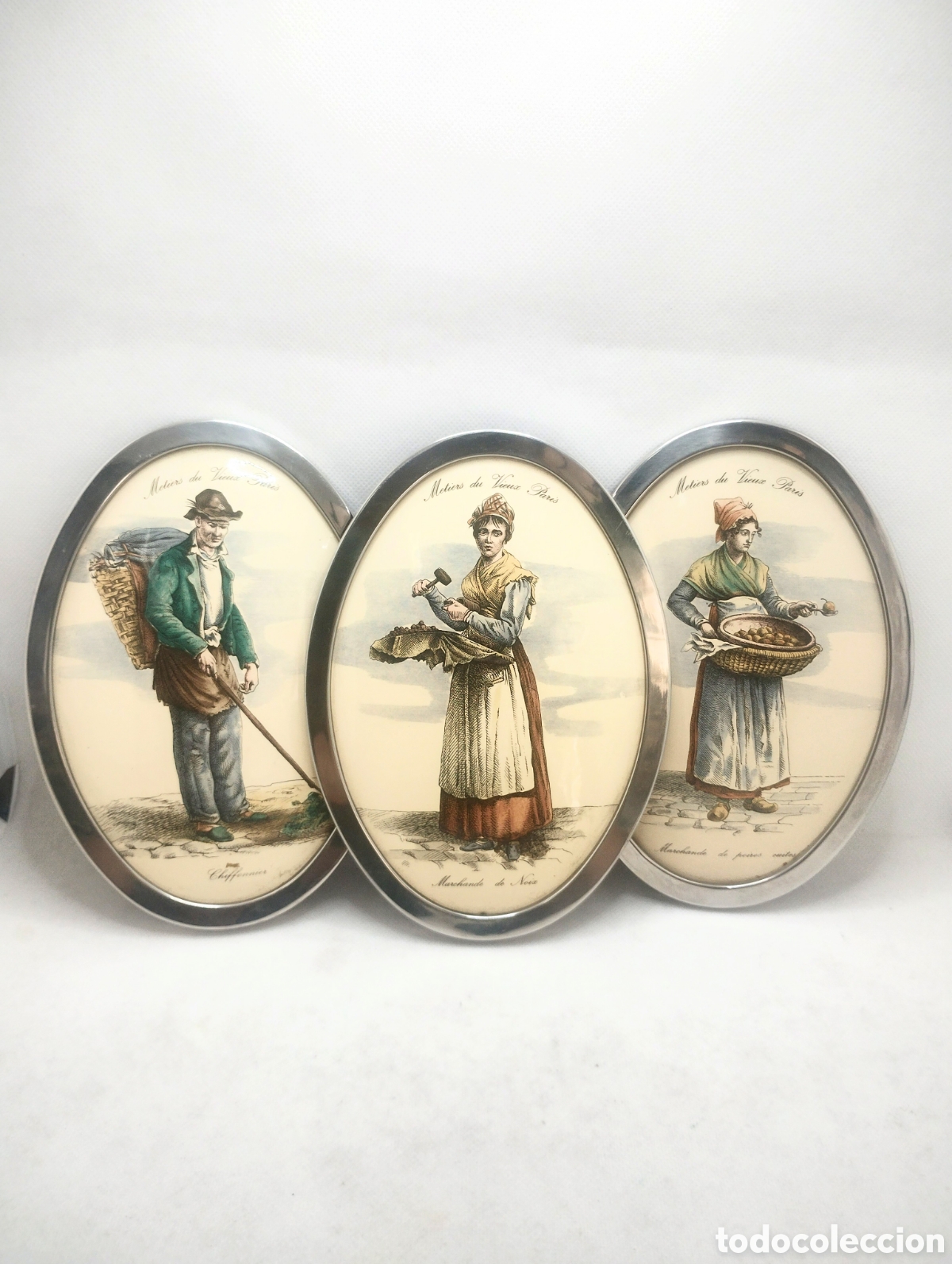 Vintage: Conjunto de tres esmaltes de labores franceses