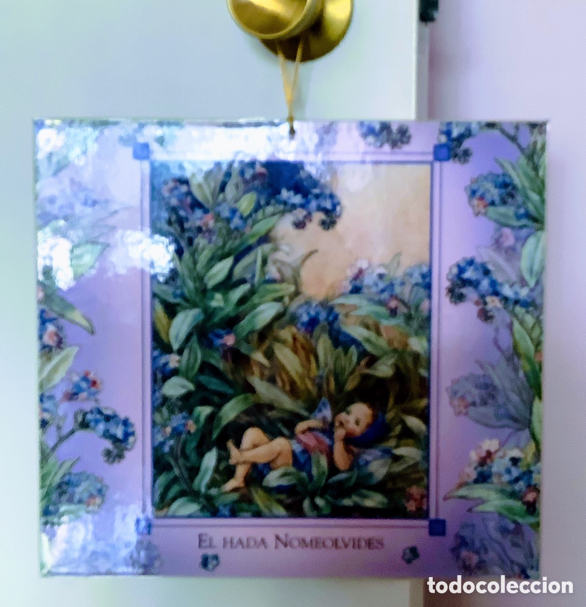 Vintage: &ldquo;Hadas de las flores&rdquo; plastificadas para decorar. Reversible - Foto 2