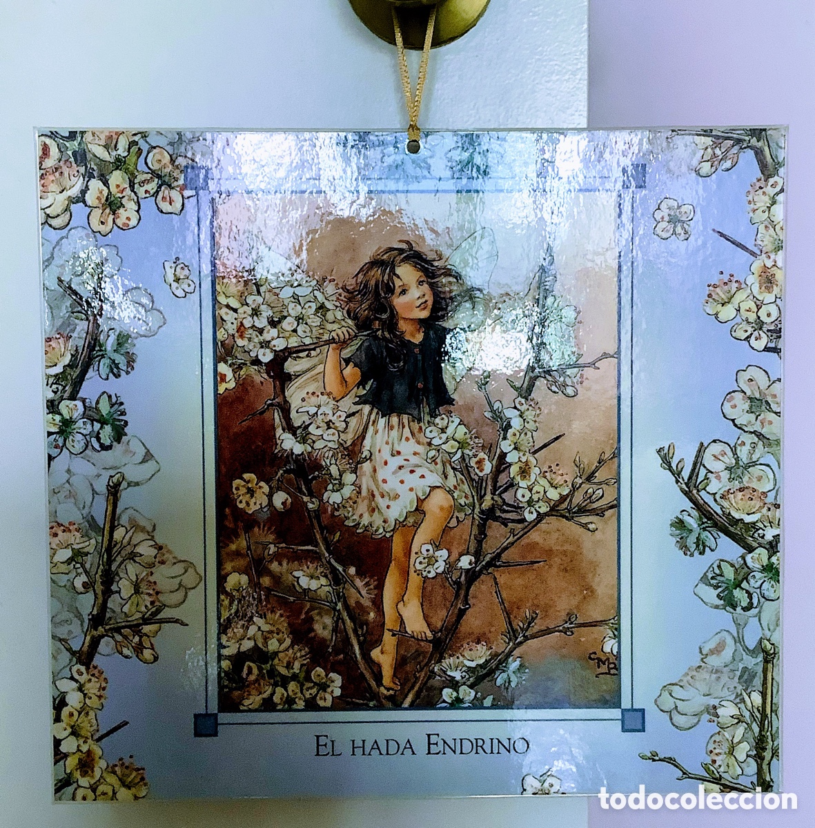 Vintage: &ldquo;Hadas de las flores&rdquo; plastificadas para decorar. Reversible - Foto 1