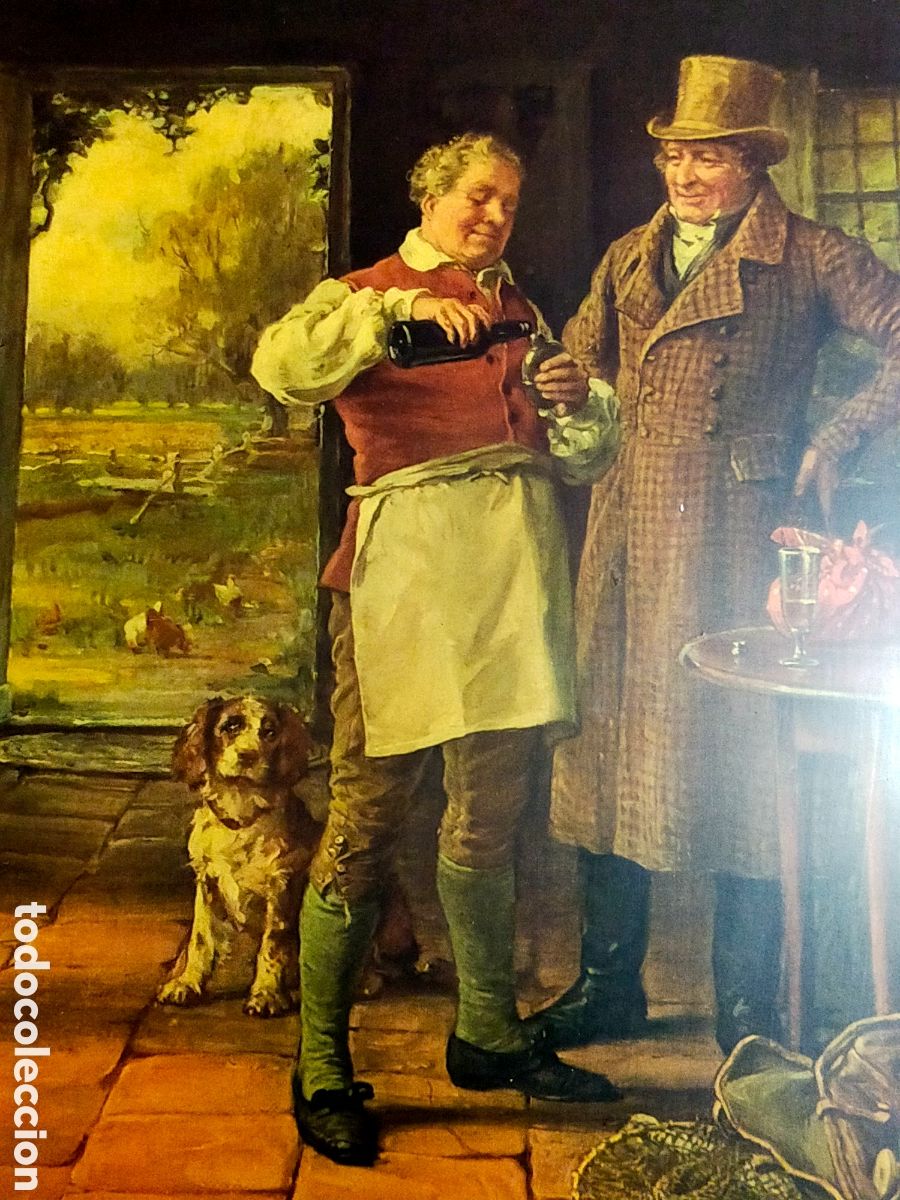 Vintage: LAMINA COSTUMBRISTA. MARCO DE MADERA. - Foto 6