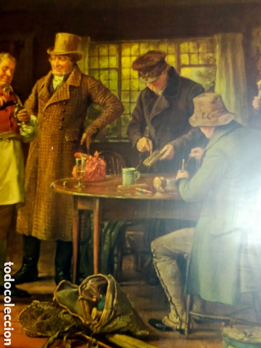 Vintage: LAMINA COSTUMBRISTA. MARCO DE MADERA. - Foto 7
