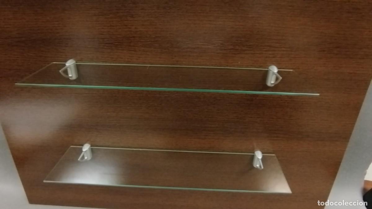 Vintage: BALDAS DE CRISTAL SOBRE SOPORTE DE MELAMINA - Foto 4