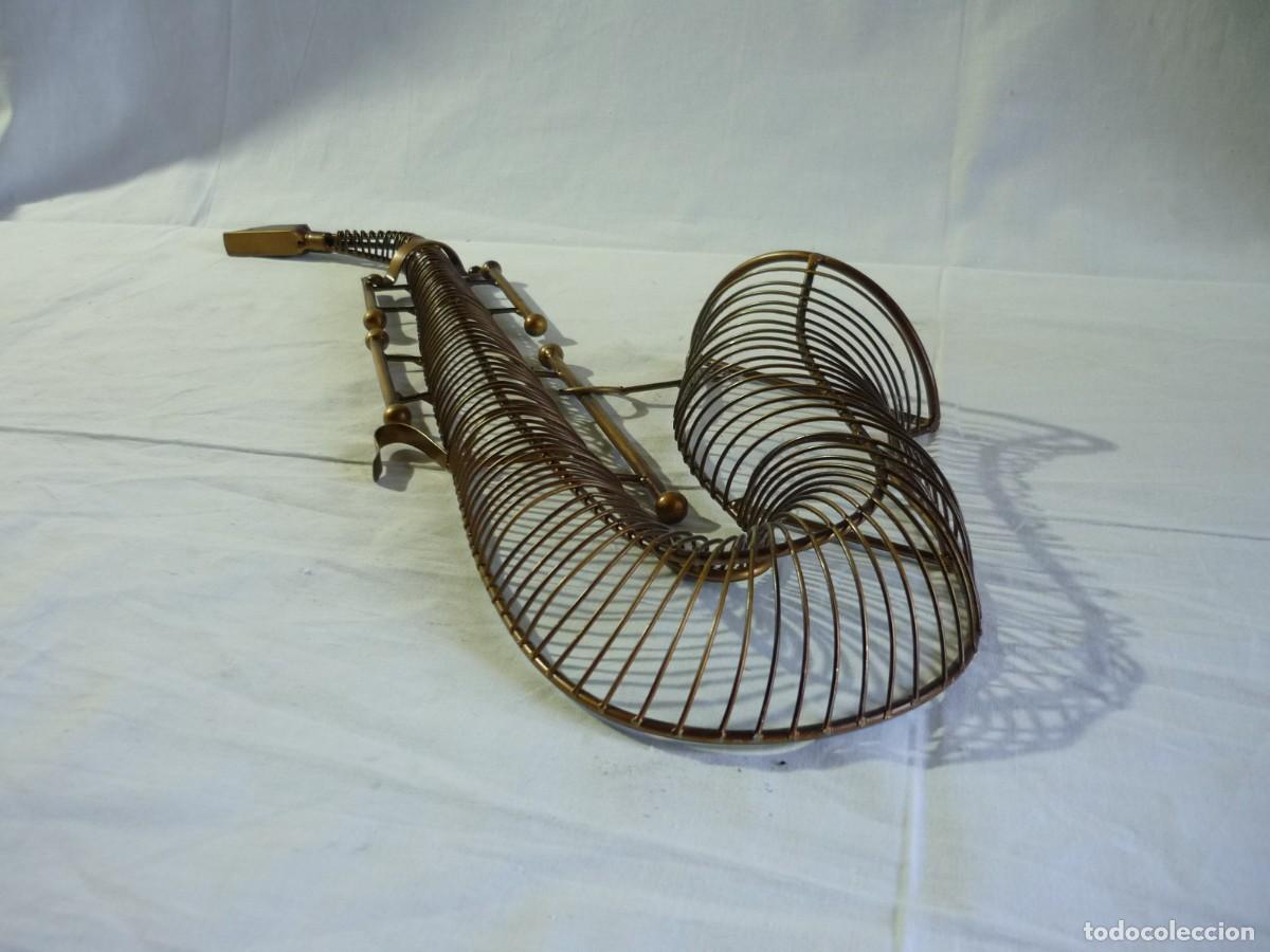 Vintage: Saxofon de hierro para colgar en pared - Foto 4