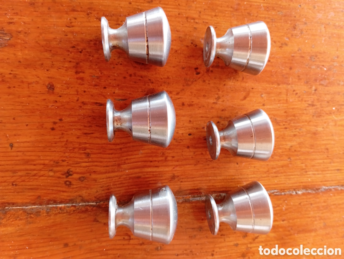 Vintage: SEIS POMOS DE ACERO MACIZOS - Foto 3