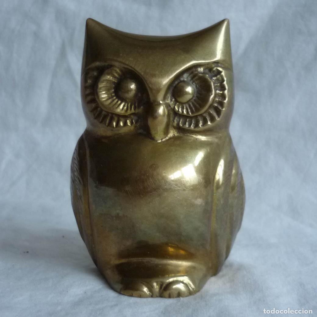 Vintage: Figura de buho en bronce - Foto 1