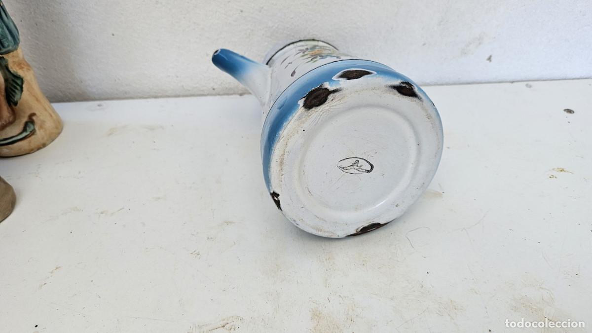 Vintage: tetera de hierro blanca con dibujos - Foto 3