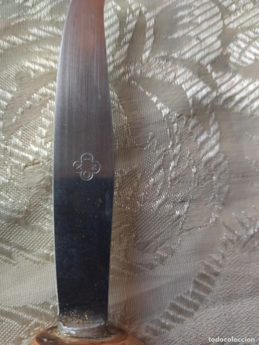 Vintage: Lote de pala y cuchillo para queso, mango de madera. y bamb&uacute;. - Foto 5
