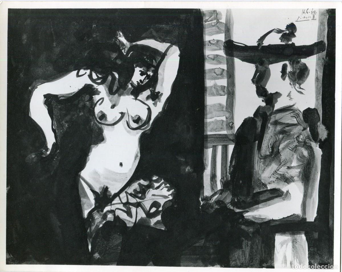 Vintage: Fotografia vintage de un cuadro de Picasso de la galeria Louise Leiris, Paris.