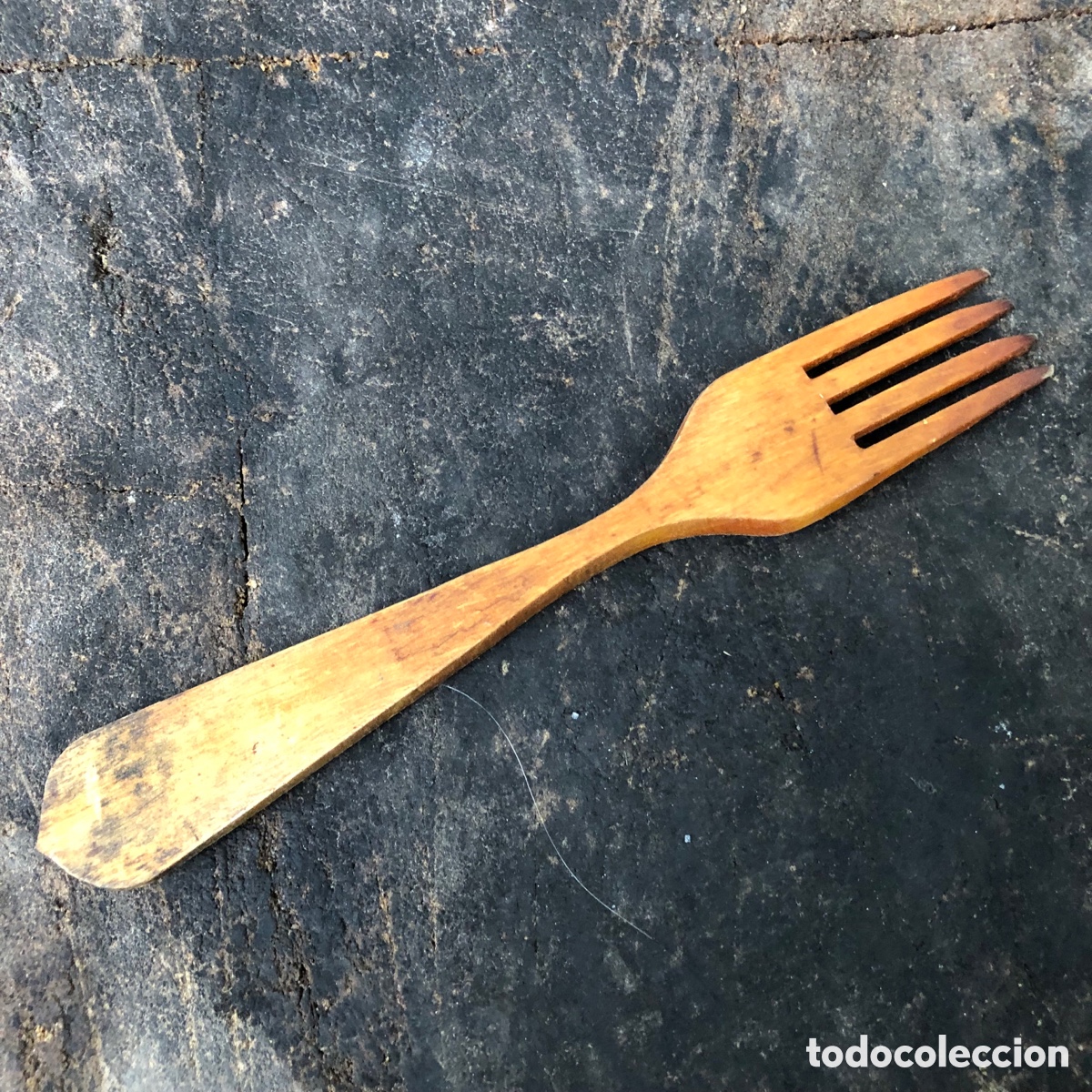 Vintage: ANTIGUO TENEDOR DE MADERA DE COCINAR - Foto 1