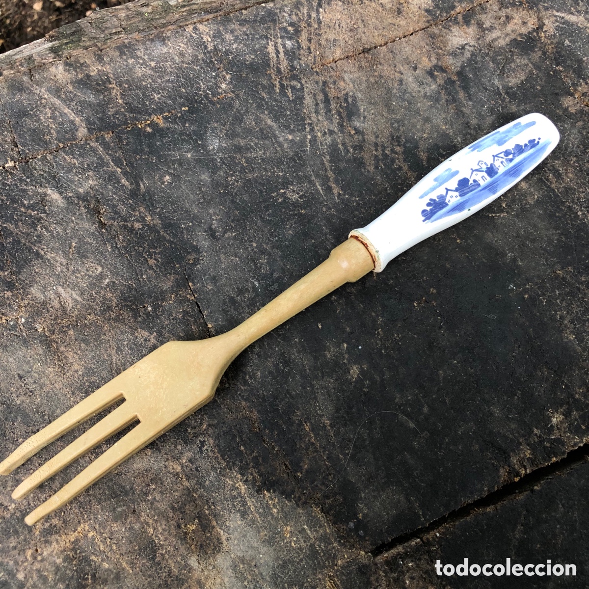 Vintage: TENEDOR PARA SERVIR ENSALADAS GRANDE - Foto 1