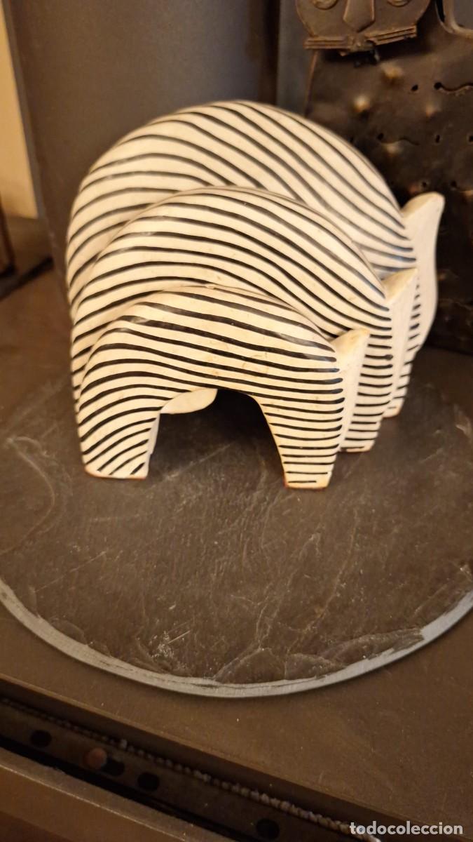 Vintage: Tres Gatos de Madera Laurel Burch - Foto 4