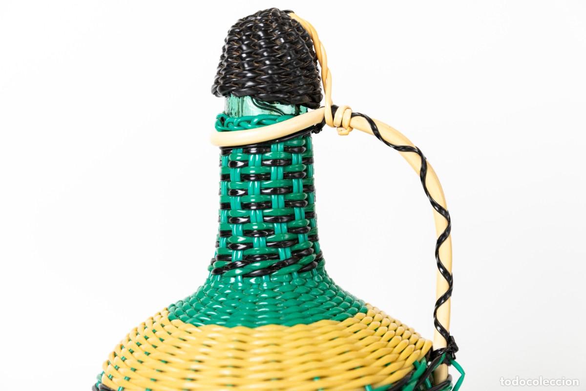 Vintage: Garrafa botella scoubidou negro y verde - Foto 3