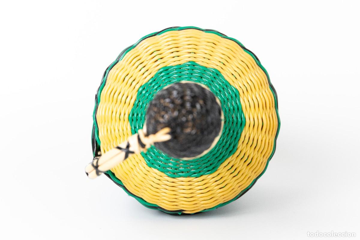 Vintage: Garrafa botella scoubidou negro y verde - Foto 4