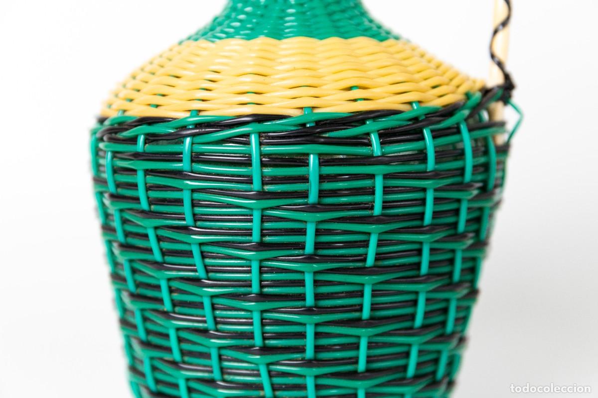 Vintage: Garrafa botella scoubidou negro y verde - Foto 5