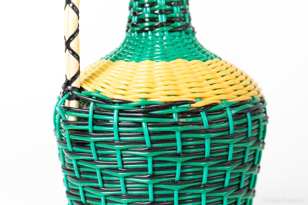 Vintage: Garrafa botella scoubidou negro y verde - Foto 6