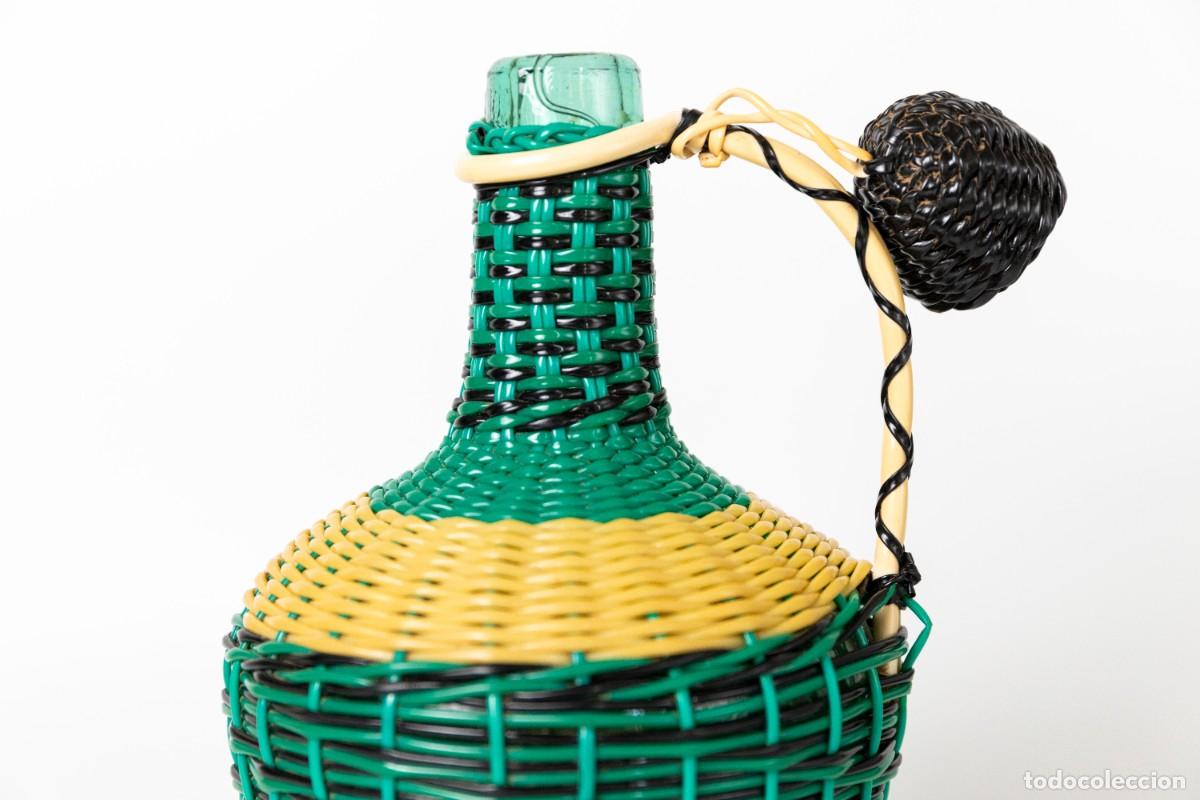 Vintage: Garrafa botella scoubidou negro y verde - Foto 7