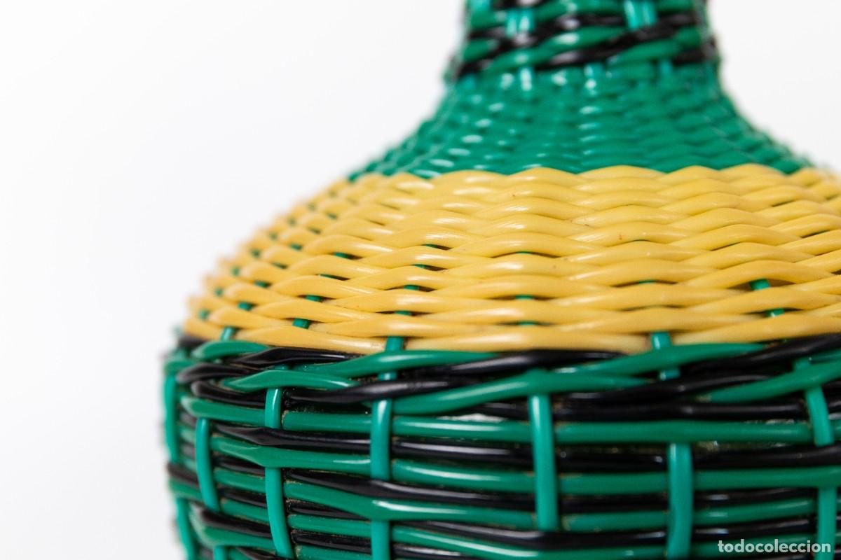 Vintage: Garrafa botella scoubidou negro y verde - Foto 8