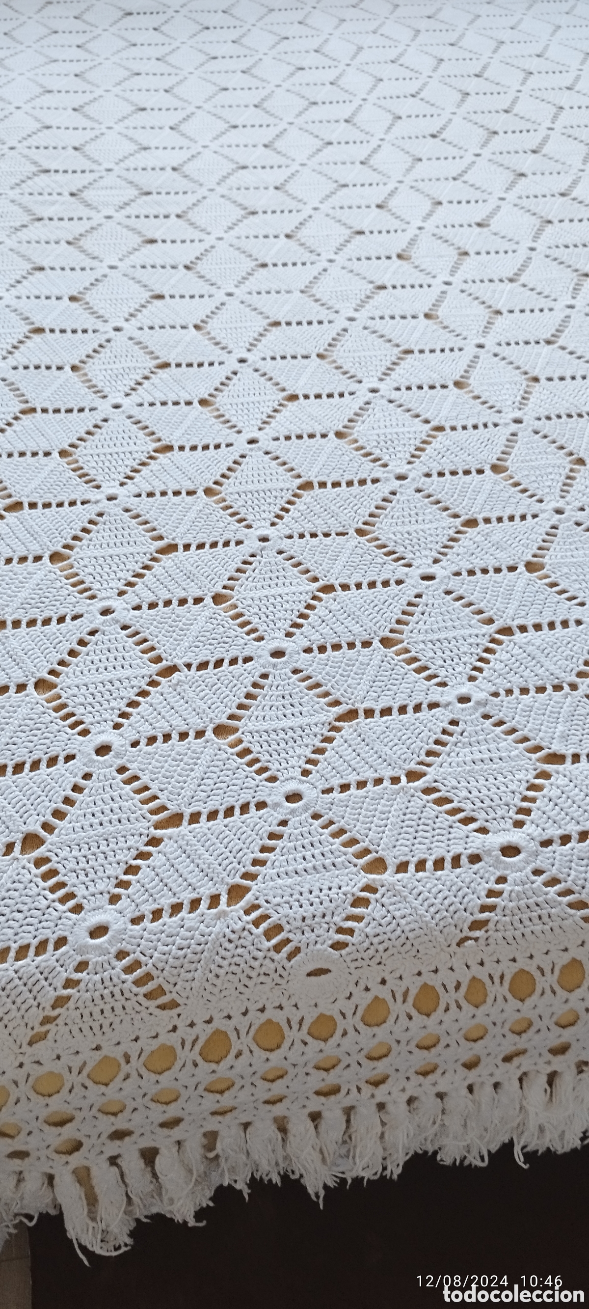 Vintage: Colcha blanca de algod&oacute;n - Foto 2