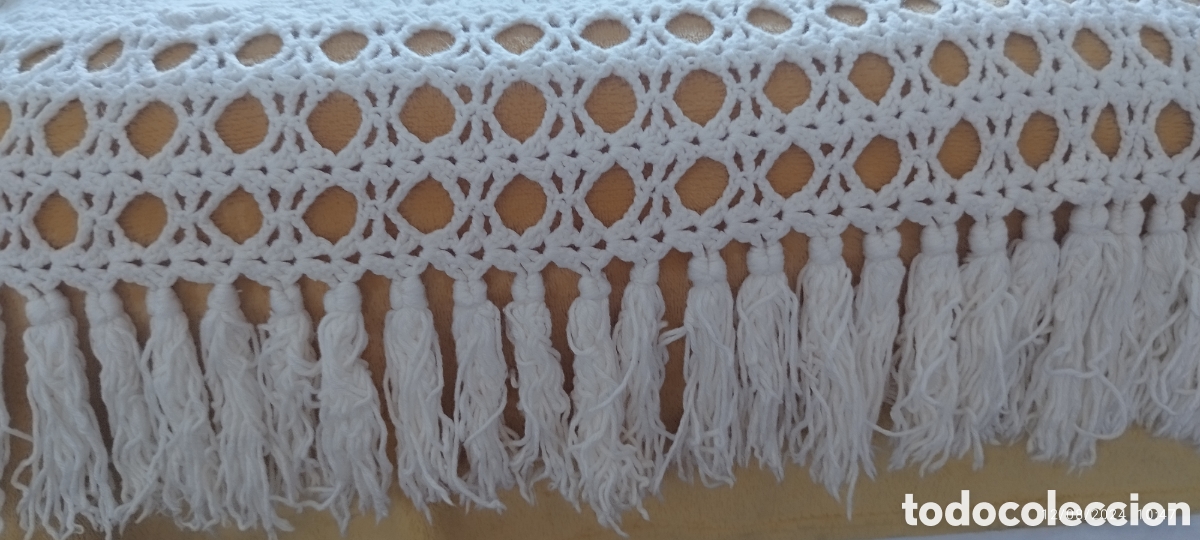 Vintage: Colcha blanca de algod&oacute;n - Foto 3