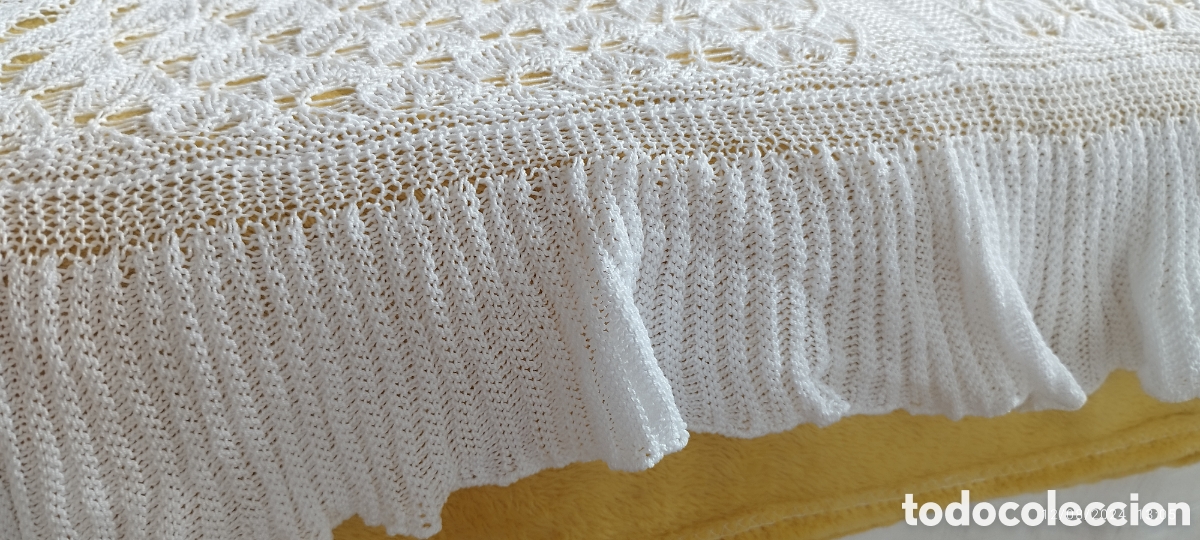 Vintage: Gran colcha blanca de perl&eacute; - Foto 5