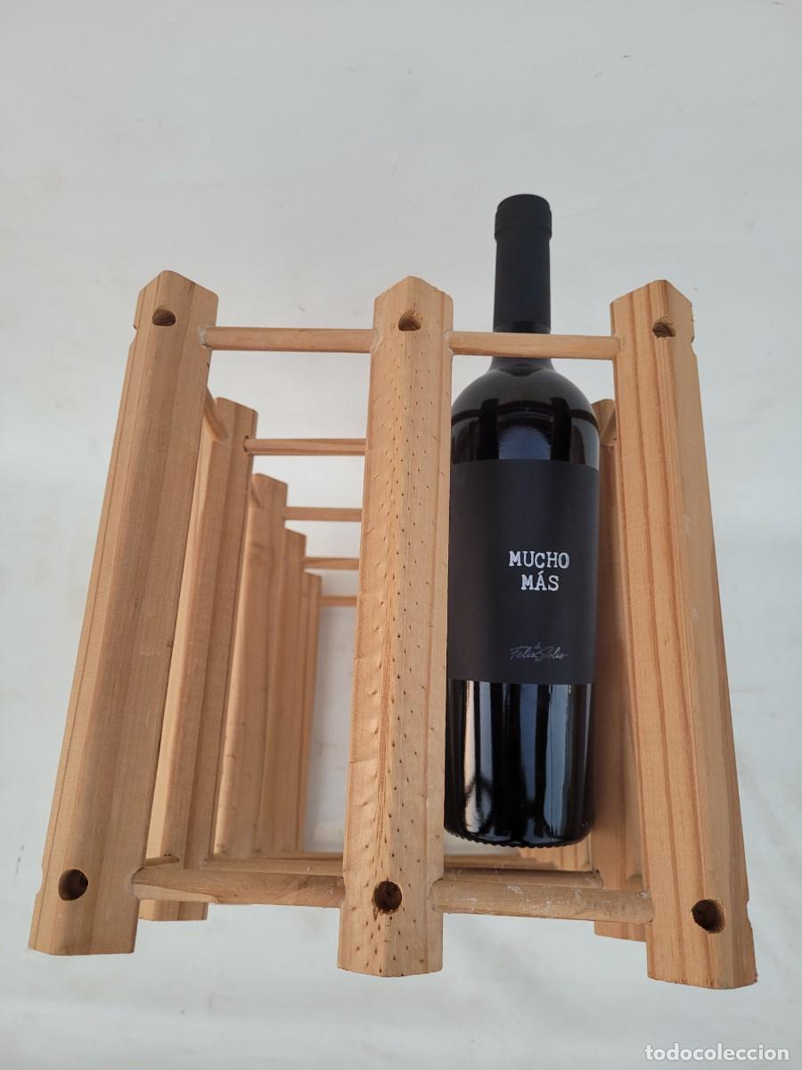 Vintage: Soporte de madera para botellas de vino. - Foto 6
