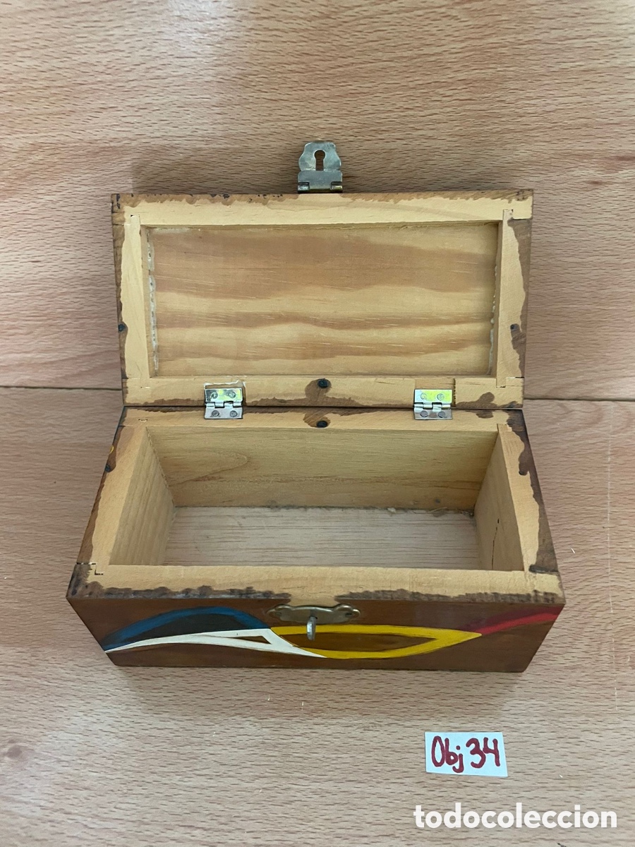 Vintage: Caja joyero de madera vintage - Foto 2