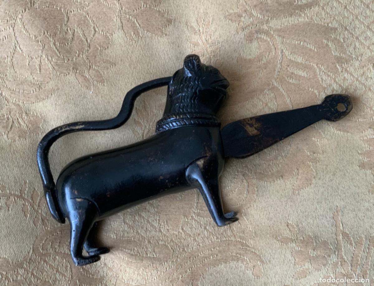 Vintage: ANTIGUO CANDADO BRONCE LE&Oacute;N - Foto 6