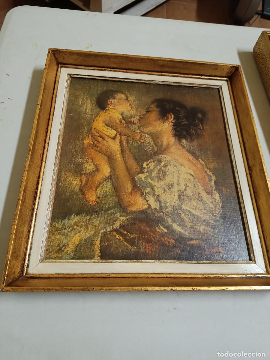 Vintage: Cuadro vintage mam&aacute; y bebe. - Foto 3